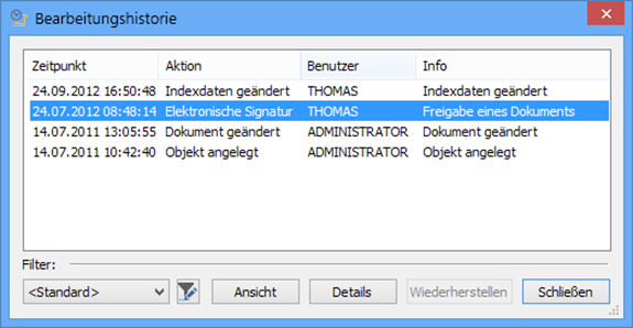 Signatures – Editing history